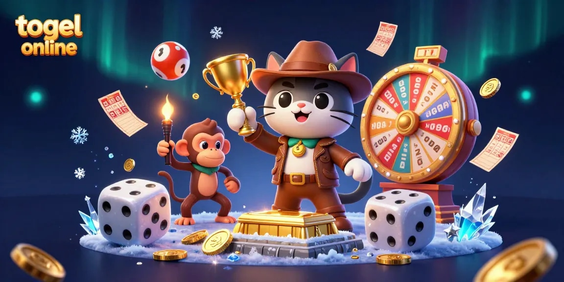 Rasakan pengalaman bermain togel online yang mendebarkan dengan ilustrasi 3D sinematik yang menampilkan elemen lotere dinamis.
