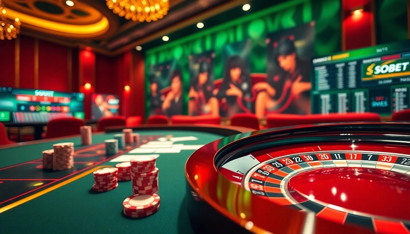 Experience sbobet login terbaru while placing bets at an upscale casino table with vibrant poker chips.