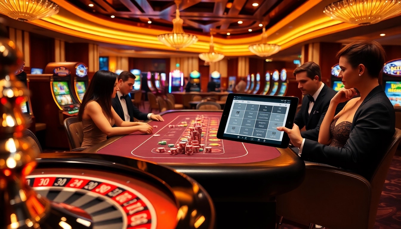 Engaged players at a luxurious poker table showcase the thrill of gambling at 9ph.art.