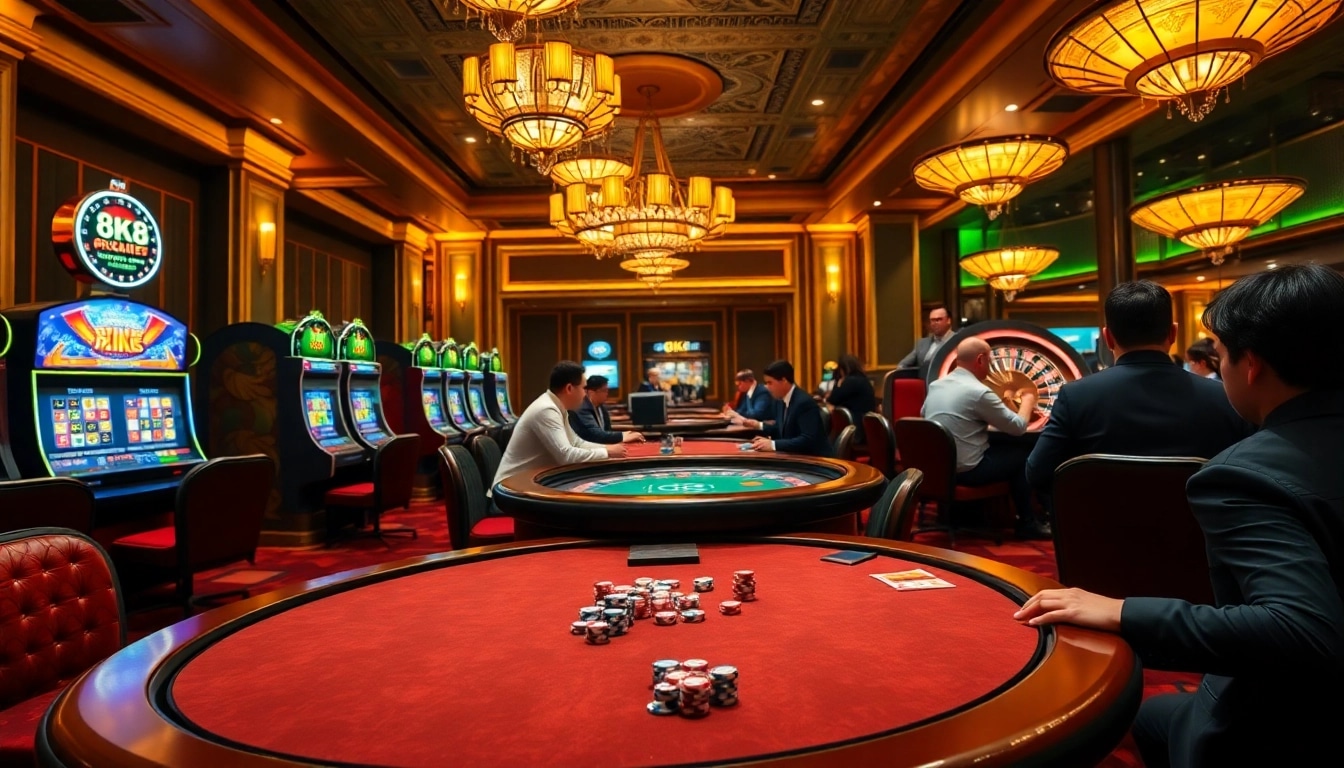 Players enjoy immersive gaming experiences at 8K8's vibrant casino.