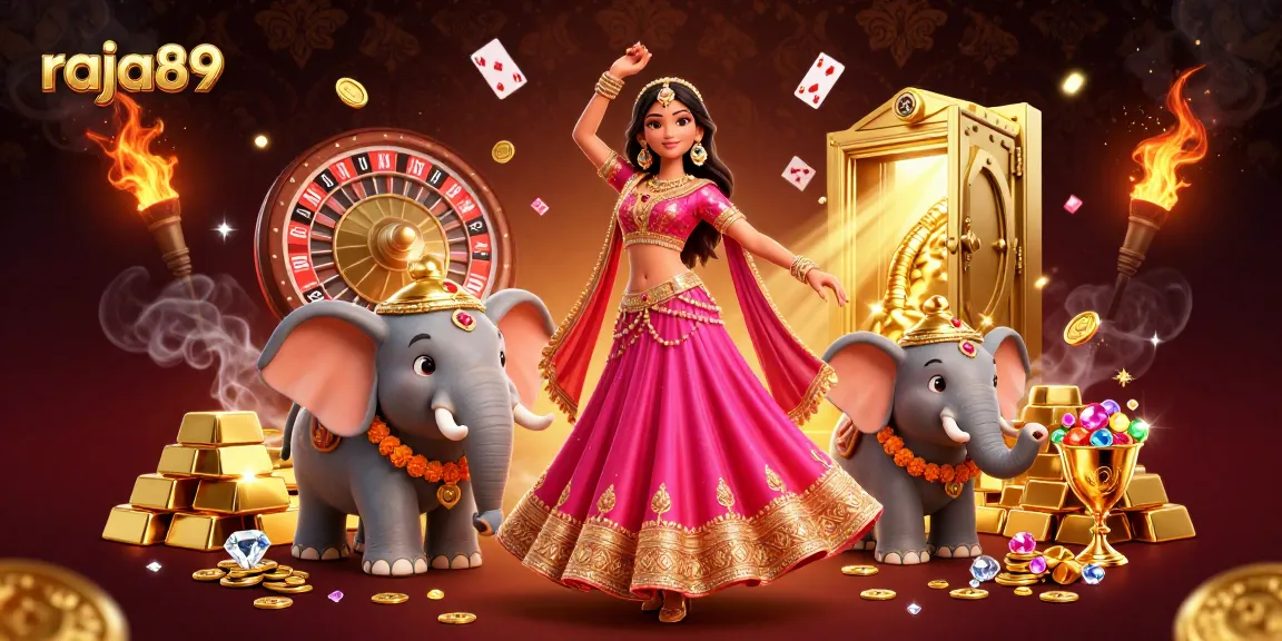 Experience the excitement of raja89 with vibrant casino elements and captivating characters.