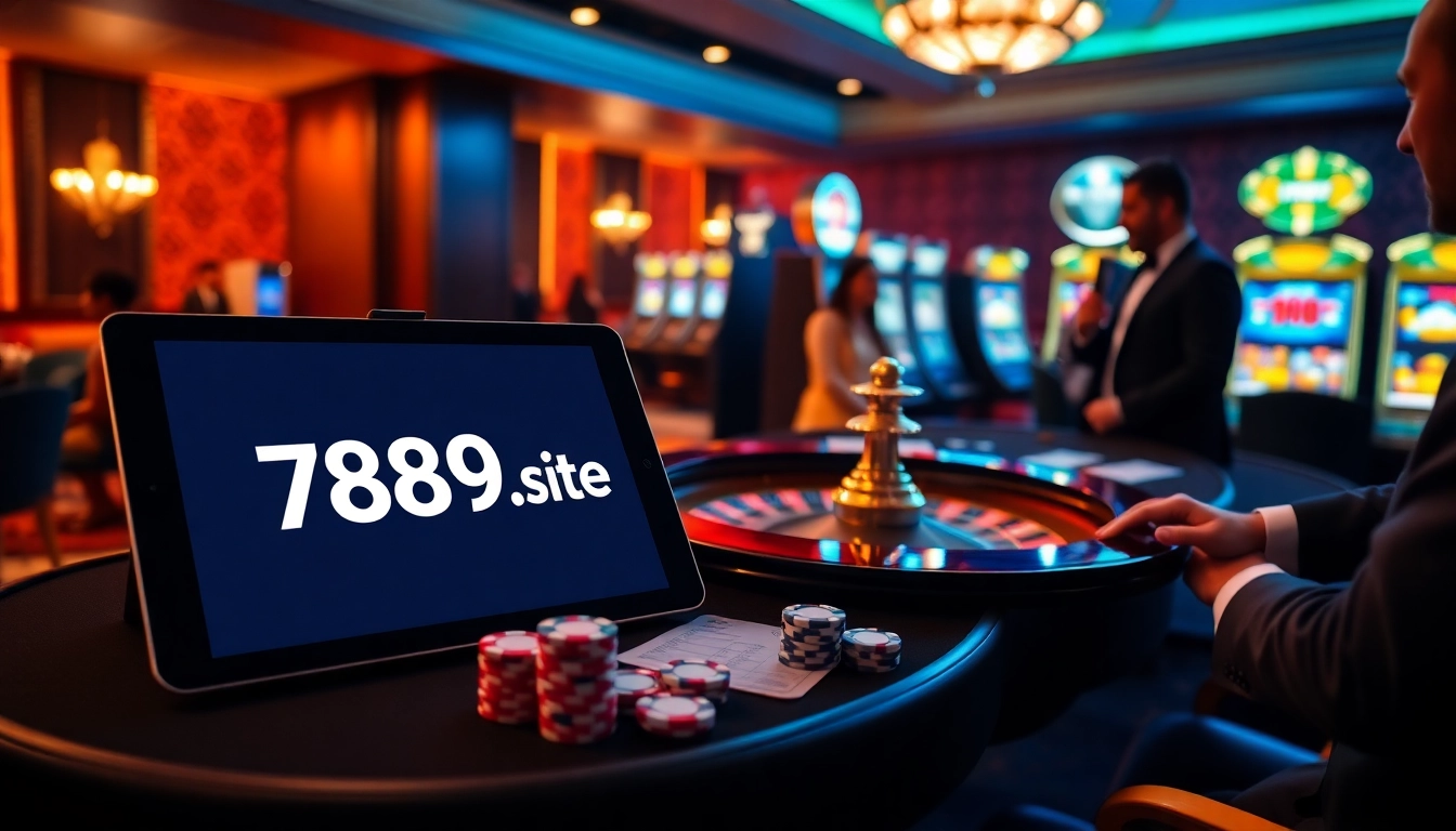 Experience the excitement of online gambling at 789f.site/ with vibrant casino visuals.