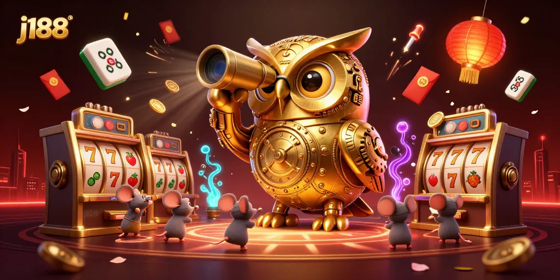Engage in thrilling gameplay at j188 with golden owls and dynamic slot elements.