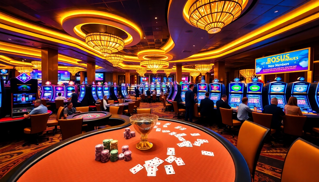 Experience the thrill of a casino with a bonus new member offer at vibrant gaming tables.