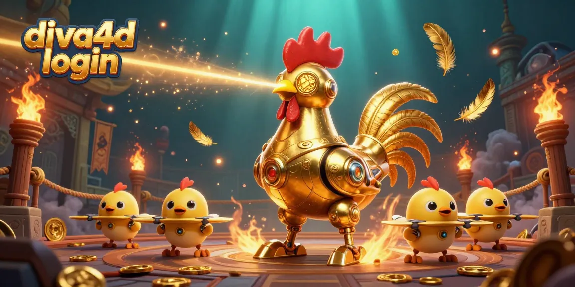 Mengakses diva4d login untuk meraih kemenangan bersama robot ayam emas digital yang futuristik di arena taruhan.