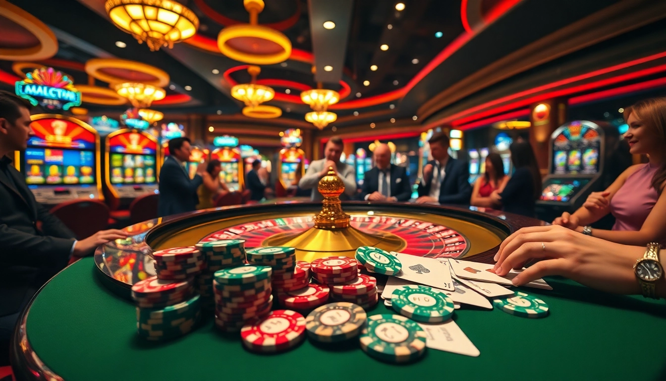 Gamblers enjoying a lively roulette table experience at jagoan86 casino.