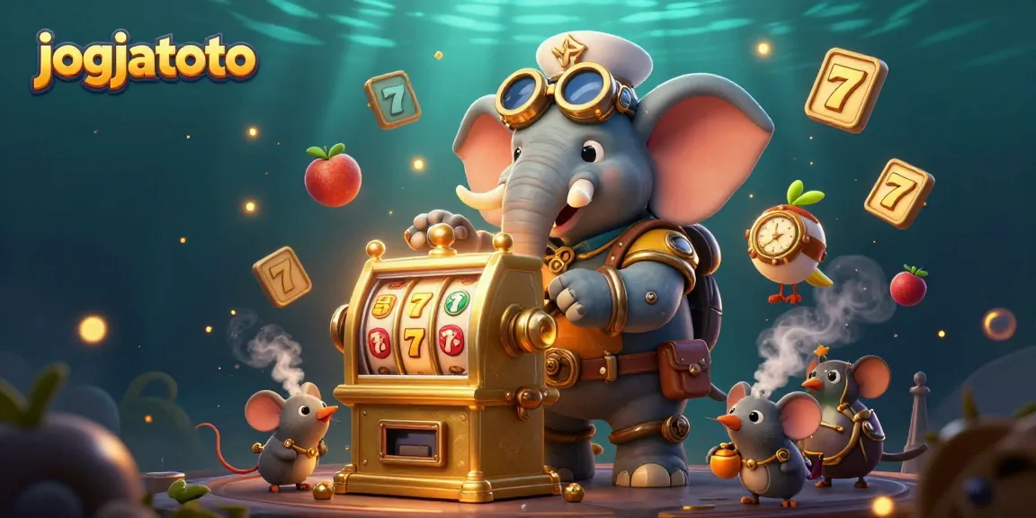 Experience thrilling wins at jogjatoto with a steampunk-themed slot machine in action!