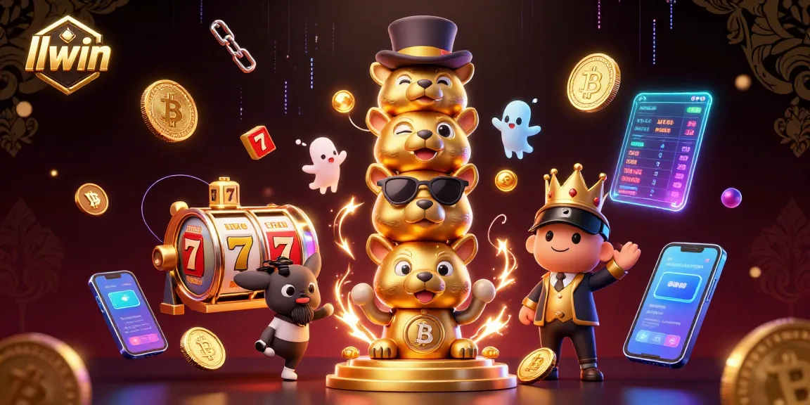Experience llwin's vibrant casino world showcasing unique slot games and lively 3D characters.