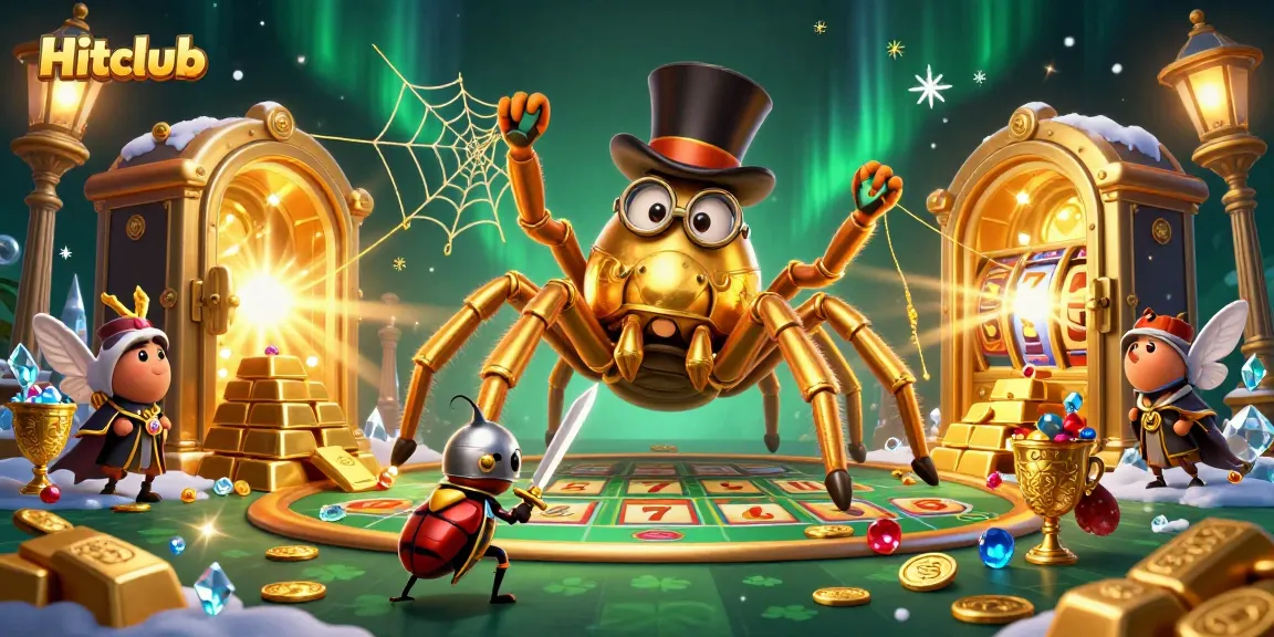Engage in excitement with Hitclub's colorful casino scene featuring enchanting characters