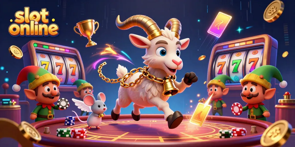 Slot online menyajikan suasana kasino menarik dengan karakter lucu dan elemen permainan yang semarak.