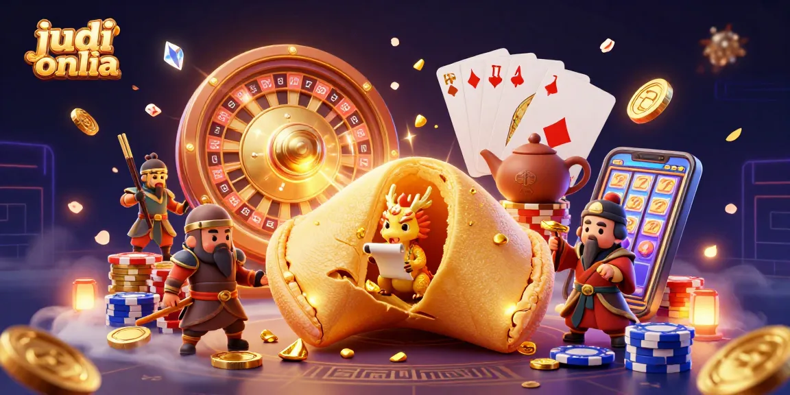Experience thrilling action in judi bola online with dynamic casino elements in this vibrant illustration.