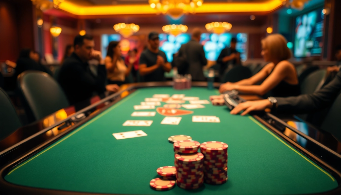 Exciting gameplay at an idn poker online table with vibrant cards and chips.
