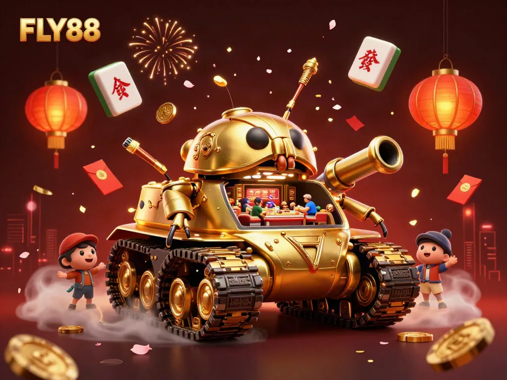 Experience vibrant gaming adventures with FLY88's unique 3D casino illustration.