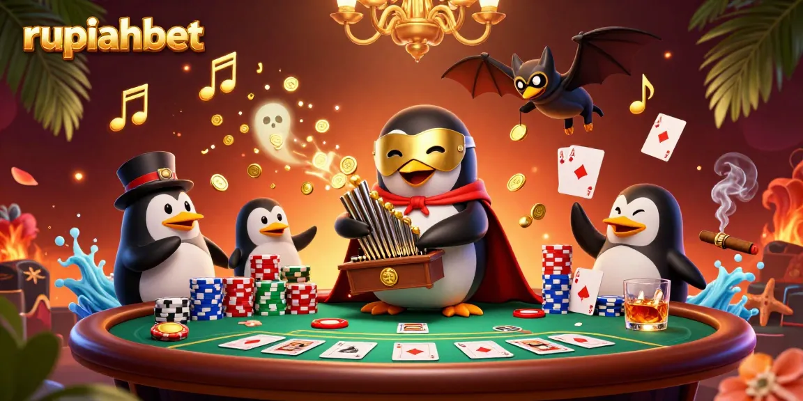 Experience the excitement of winning with rupiahbet in this vibrant 3D casino scene featuring dynamic gameplay elements.