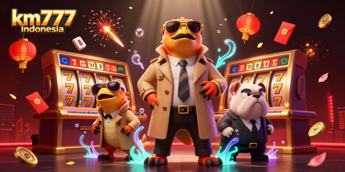 Experience the fun of km777 indonesia with raptors in disguise at a lively casino scene.