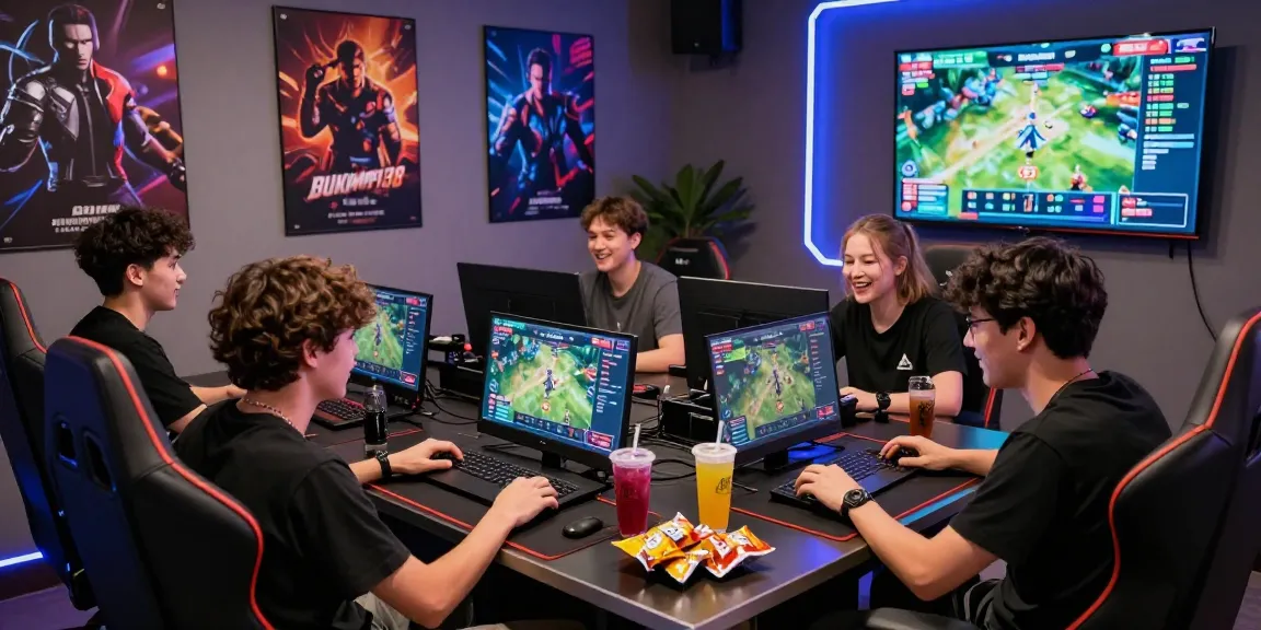 BUKUMIMPI138 login: Pengguna bermain permainan daring dengan antusias, menunjukkan suasana gaming yang energik.