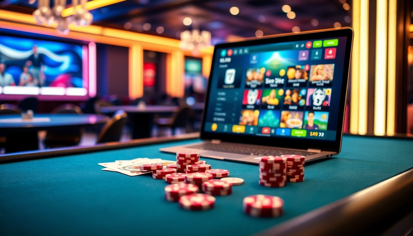 Engaging online gambling interface showcasing the essence of 包网 with cards and chips.