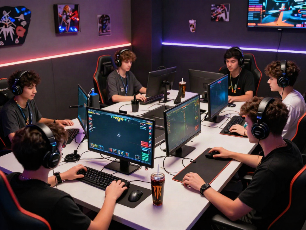 Pengalaman bermain game online dengan pemain terlibat aktif dalam sesi permainan multiplayer dan aksesori gaming, cocok untuk dewitogel login alternatif.