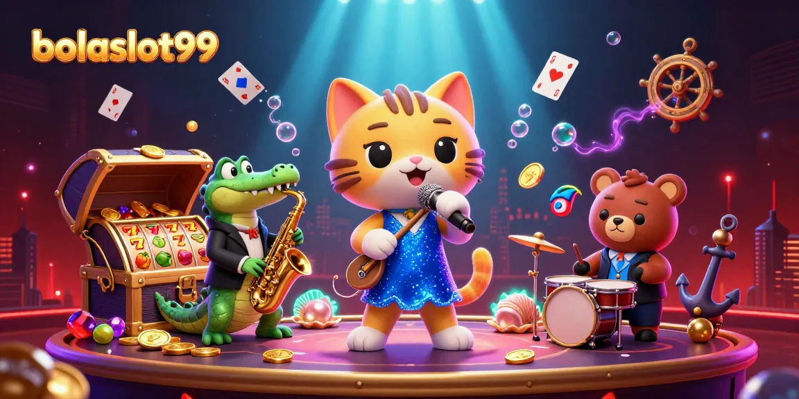 Experience the thrill of gaming with bolaslot99 featuring lively characters and vibrant casino elements.