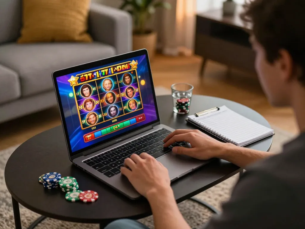 Engaging session of slot777 online gaming, showcasing player interactions with vibrant graphics on screen