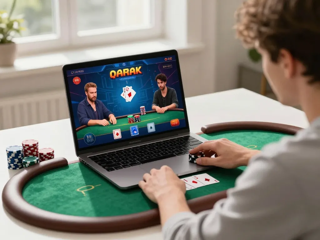 Pemain menikmati pengalaman poker online alexis500 di laptop mereka dengan permainan yang menarik.