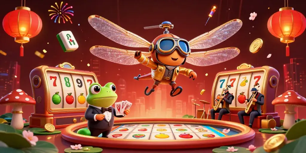 Experience the excitement of bro138 with vibrant casino elements and engaging characters in an immersive scene.