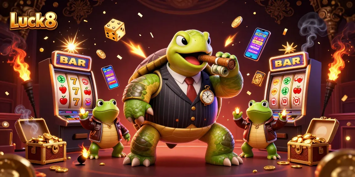 Experience exciting gameplay at Luck8 with vibrant 3D illustrations of thrilling casino adventures.