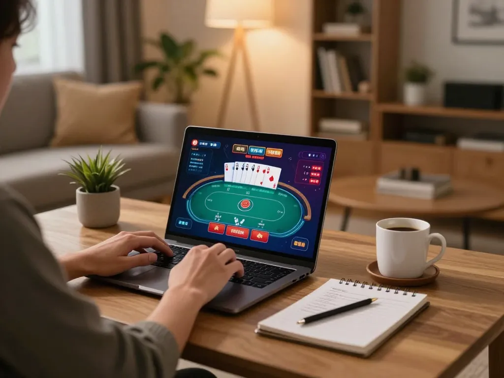 Berpartisipasi dalam permainan poker online dengan daftar deluna4d untuk opsi taruhan strategis dari rumah.
