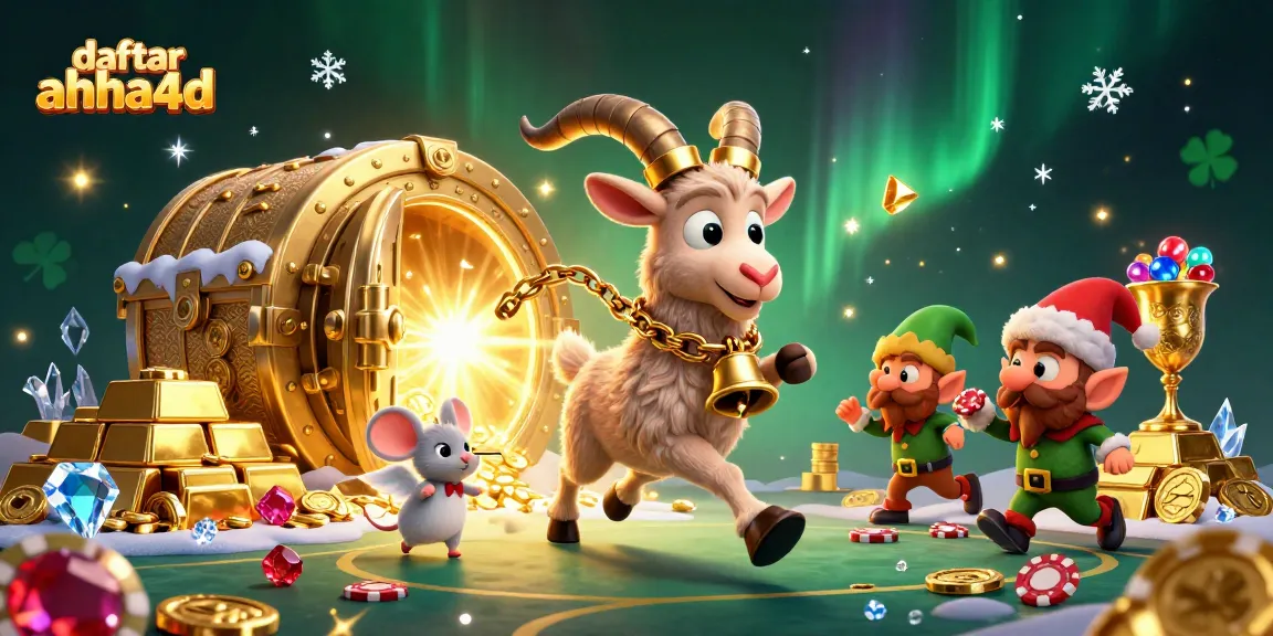 Menampilkan momen mendebarkan di kasino dengan "daftar ahha4d" saat gremlin mencuri chip poker, kerincingan berkilau di sekelilingnya.