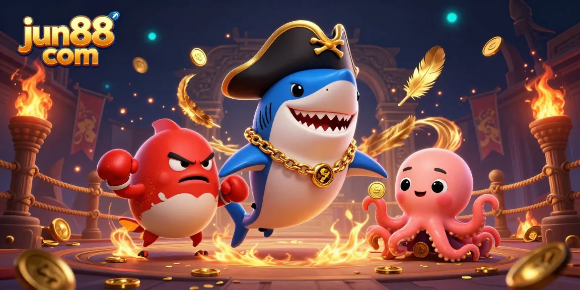 Engage in thrilling gameplay at jun88 com with vibrant 3D characters and casino elements.