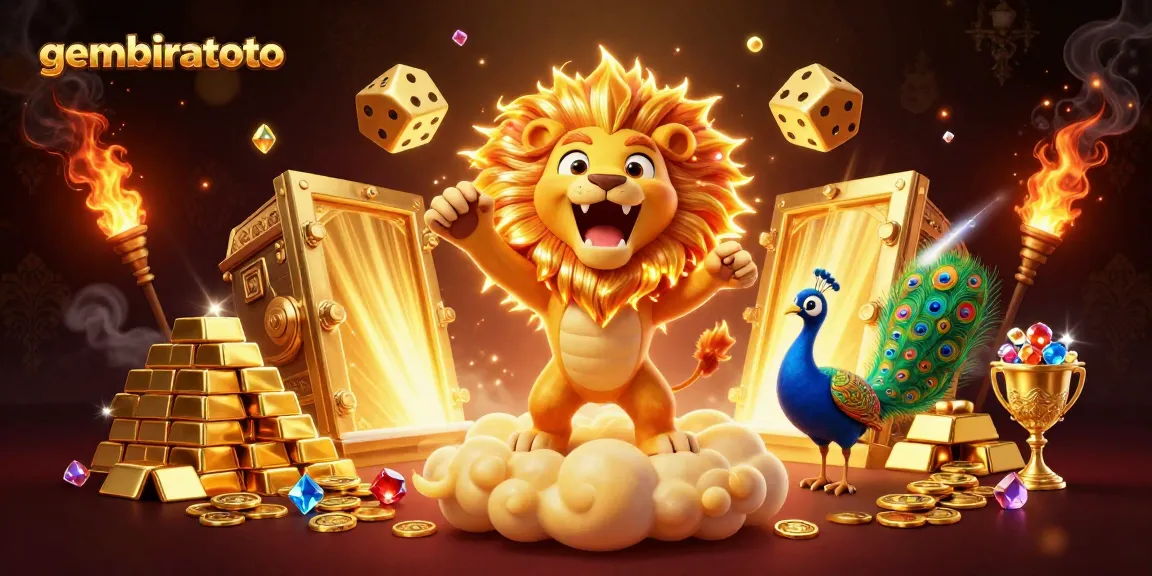 Mainkan gembiratoto dengan lion matahari yang bersinar dan dadu emas, menciptakan suasana beruntung.