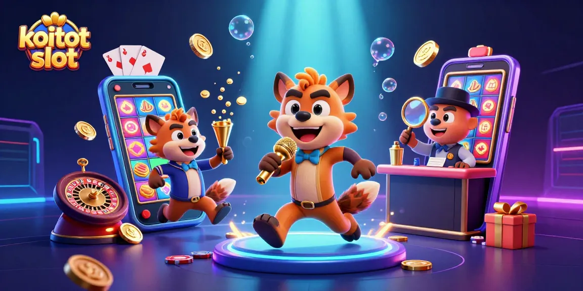 Permainan slot KOITOT dengan karakter hyena di klub kasino yang ceria, menampilkan suasana seru dan menegangkan.