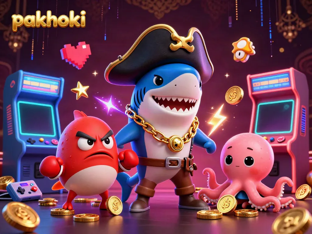 PAKHOKI, permainan slot dengan deposit 5 ribu, menampilkan ilustrasi karakter 3D yang menarik.