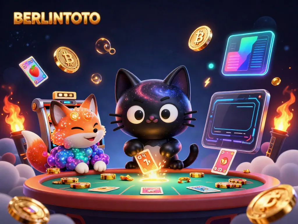 Engage in thrilling slot games at BERLINTOTO with a captivating cosmic casino featuring vibrant colors and elements.