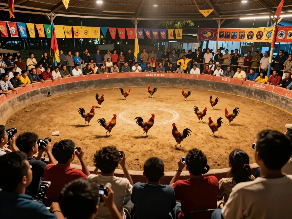 Experience the excitement of live cockfighting, đá gà c3 matches capturing intense battles and crowd engagement