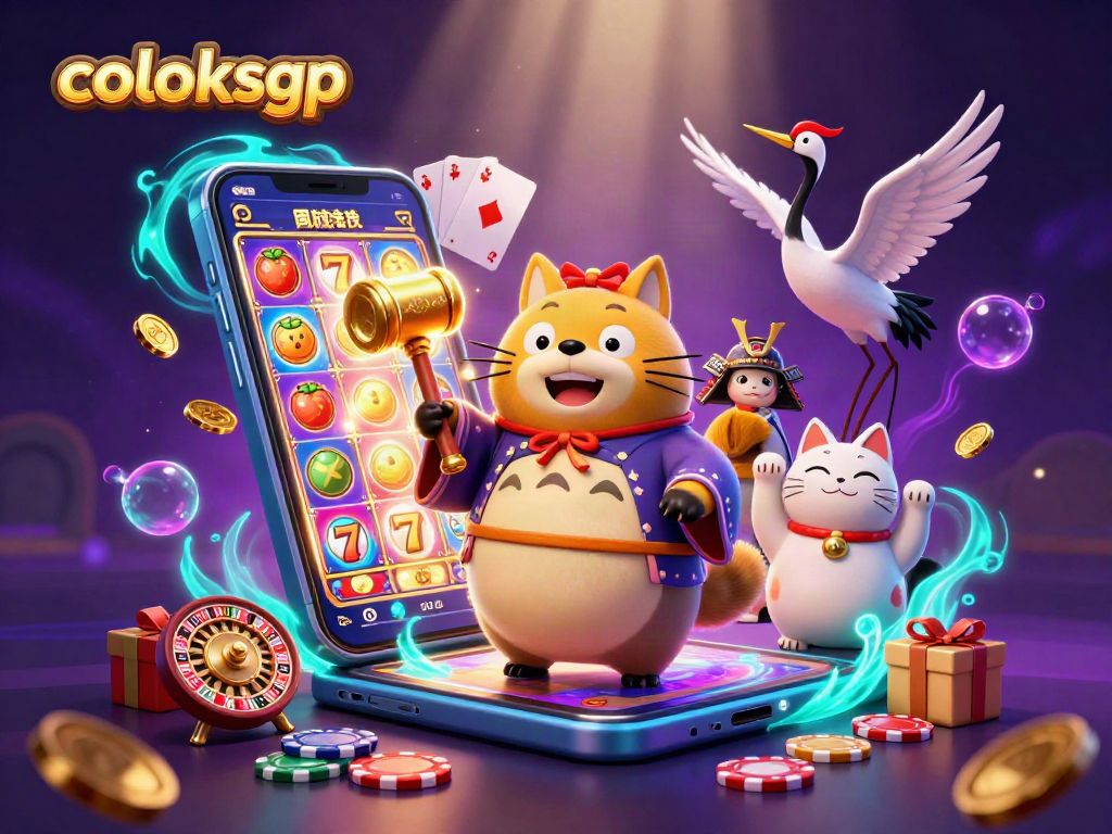 Coloksgp menghadirkan kesenangan permainan slot yang beruntung di dunia kasino dengan karakter animasi.