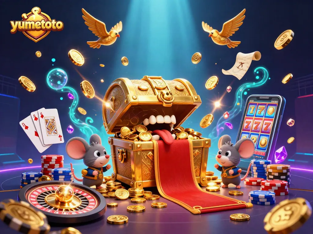Spin the roulette at yumetoto's vibrant online casino, winning gold and jewels in a colorful adventure.