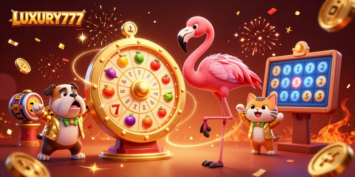 Memenangkan hadiah jackpot di LUXURY777 dengan karakter unik dan permainan kasino yang seru.