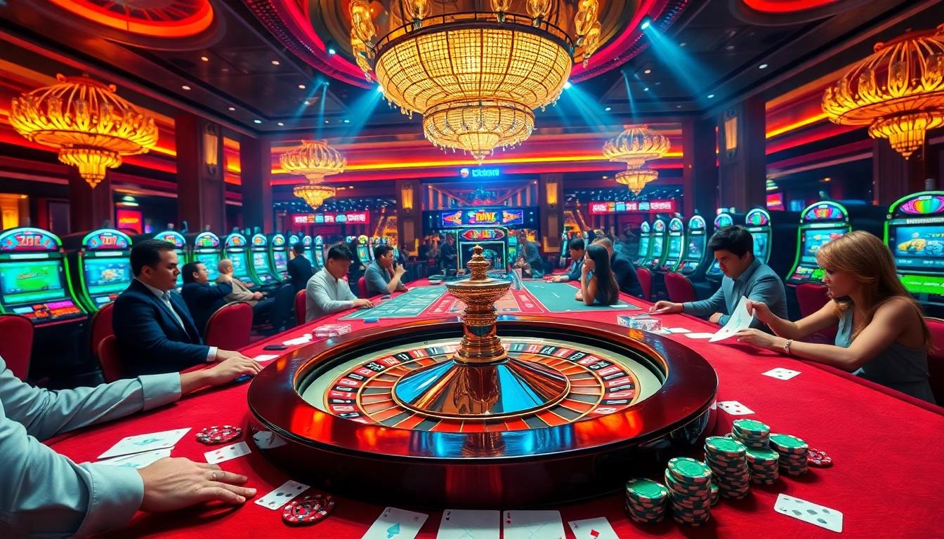 Ktp jitu players engaging at a high-stakes roulette table in a luxurious casino setting.