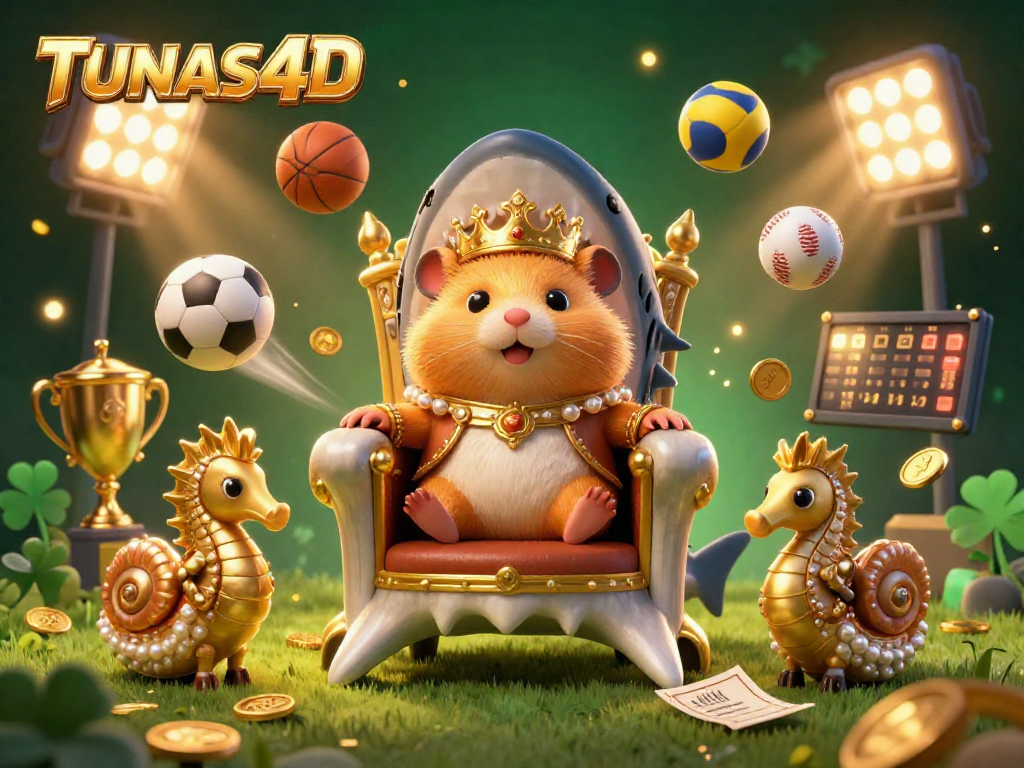 TUNAS4D hosts a spectacular golden hamster king throne scene featuring dynamic sports elements and rich atmospheric details.
