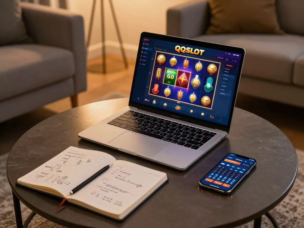 Experience Garansi Kekealahan while enjoying online gambling on a sleek gaming setup with vibrant graphics
