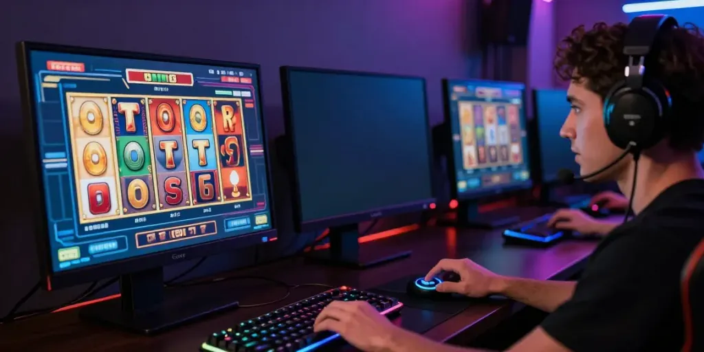 Pengalaman bermain slot online NAGAHOKI303 dalam suasana gaming yang modern dan menyenangkan.
