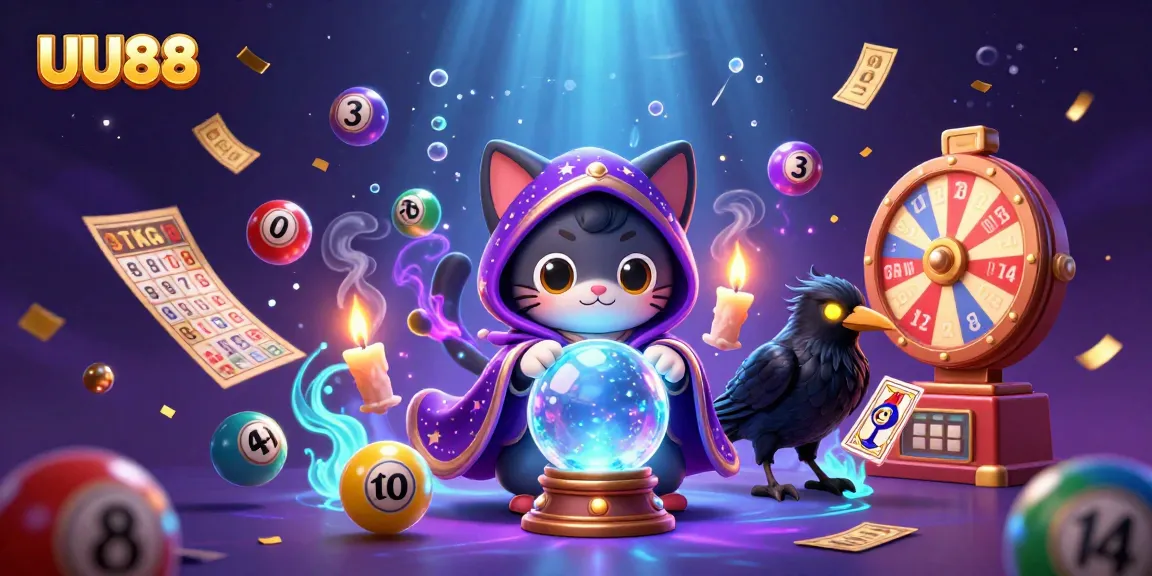 Engage with UU88's vibrant lottery scene featuring mystical characters and dynamic game elements.