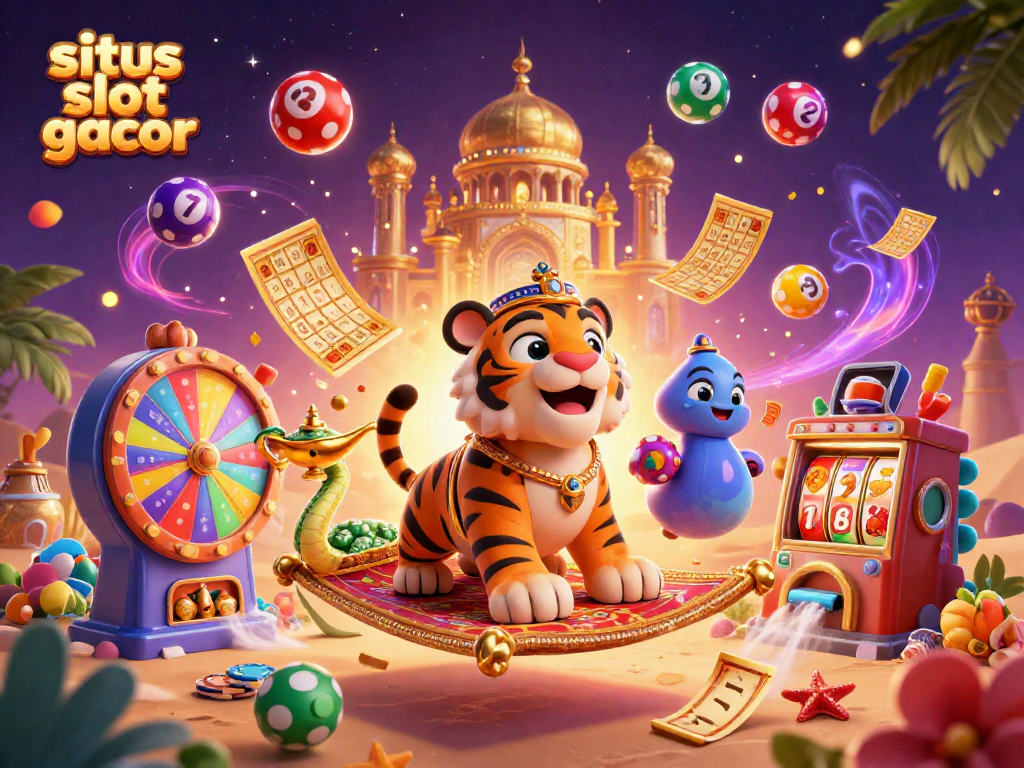 Experience the allure of situs slot gacor with a vibrant casino scene showcasing dynamic elements.