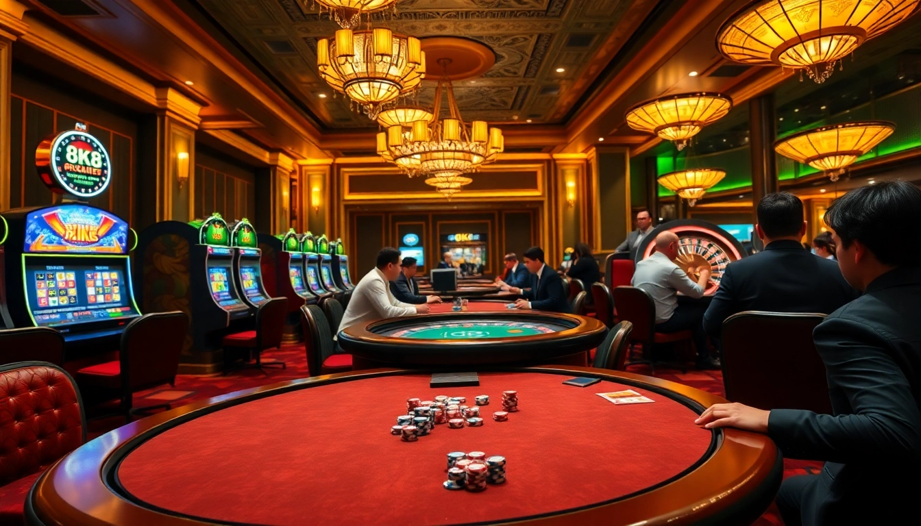 Players enjoy immersive gaming experiences at 8K8's vibrant casino.