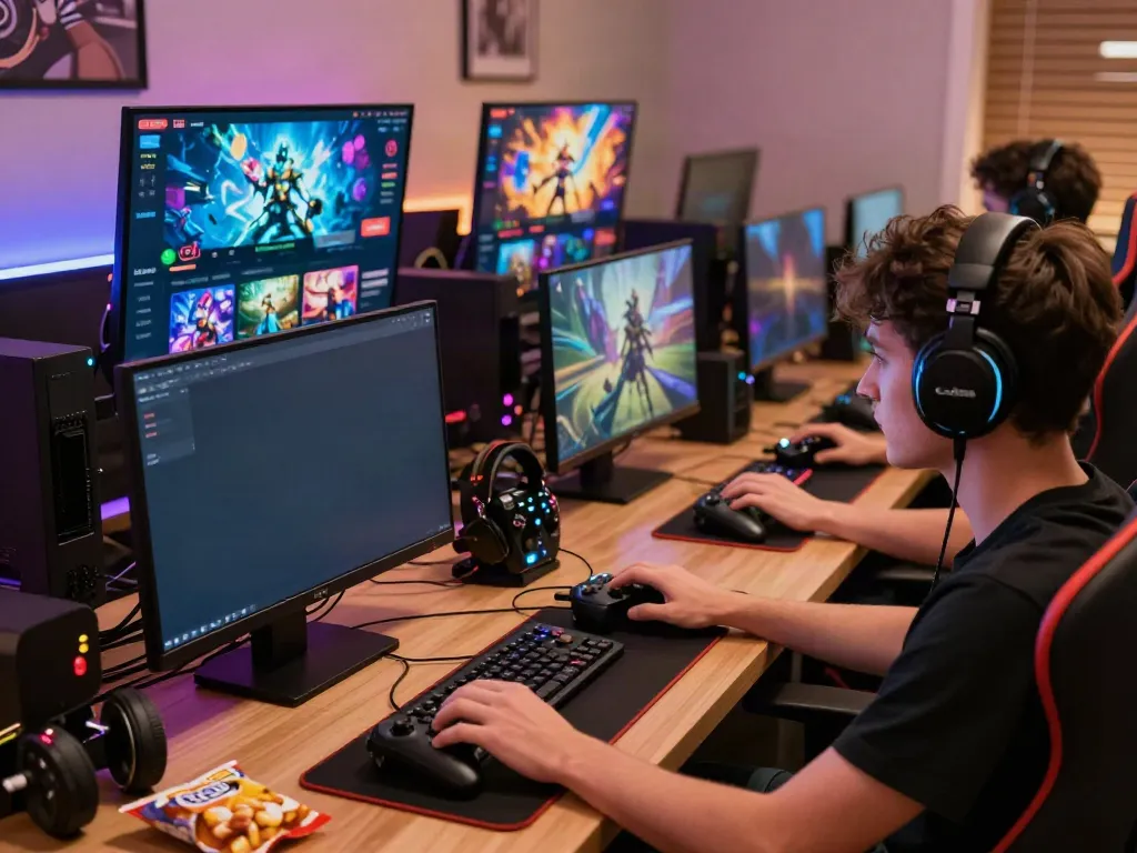Pengalaman bermain game online di BABE138 dengan suasana penuh energi dan fokus pada permainan.