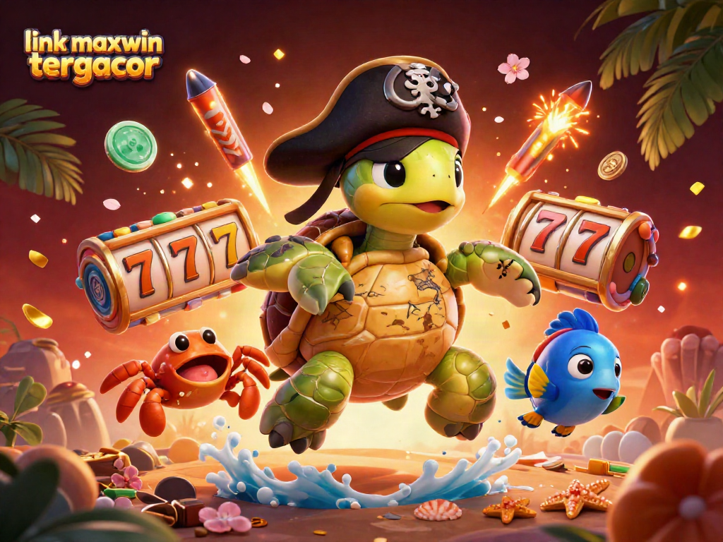 Engage with the link maxwin tergacor through vibrant characters in a packed casino scene.